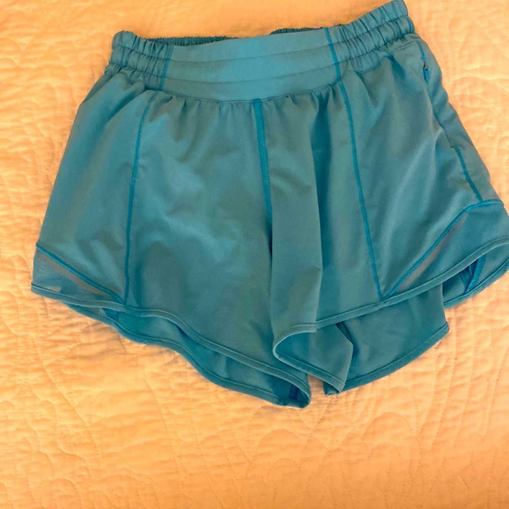 Electric turquoise lululemon Hotty hot low rise 4 size 4